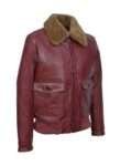mens-cherry-bomber-ginger-fur-collar-leather-jacket