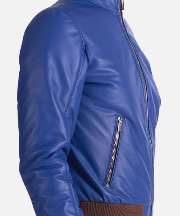 womens-iconic-style-classic-blue-biker-leather-jacket