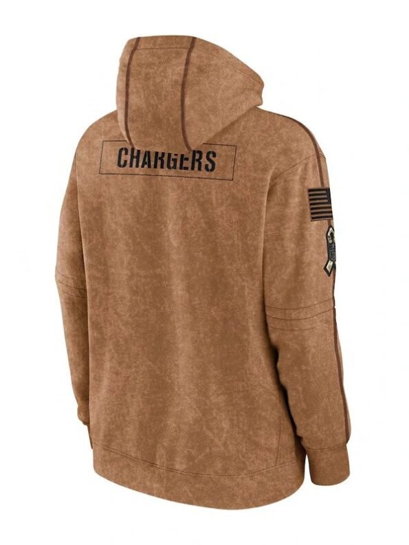 Los-Angeles-Chargers-Salute-To-Service-Brown-Hoodie